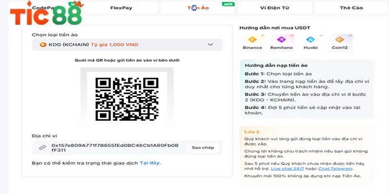 Nạp tiền TIC88 giúp bạn có được những trải nghiệm mượt mà Nạp tiền TIC88 giúp bạn có được những trải nghiệm mượt mà