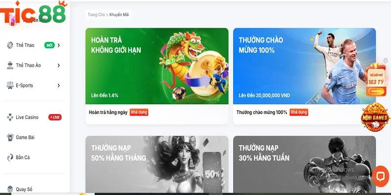 Ngập tràn ưu đãi giá trị nhà cái dành tặng người chơi Ngập tràn ưu đãi giá trị nhà cái dành tặng người chơi