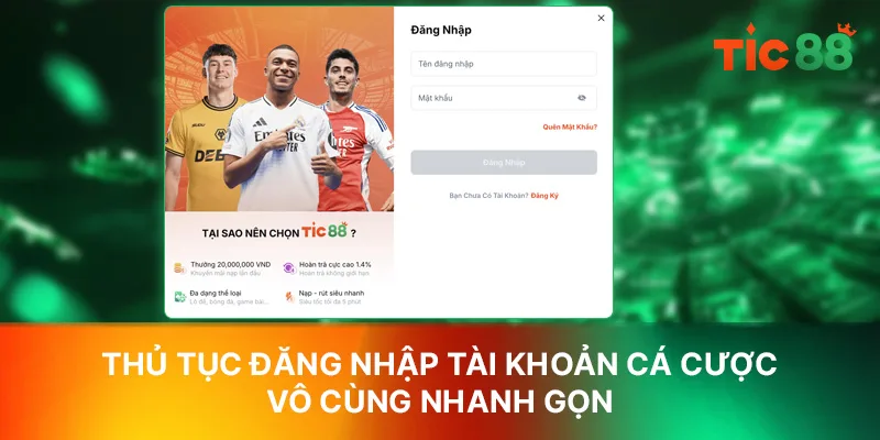 Thủ tục đăng nhập tài khoản cá cược vô cùng nhanh gọn Thủ tục đăng nhập tài khoản cá cược vô cùng nhanh gọn